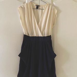 H&M dress, white and navy